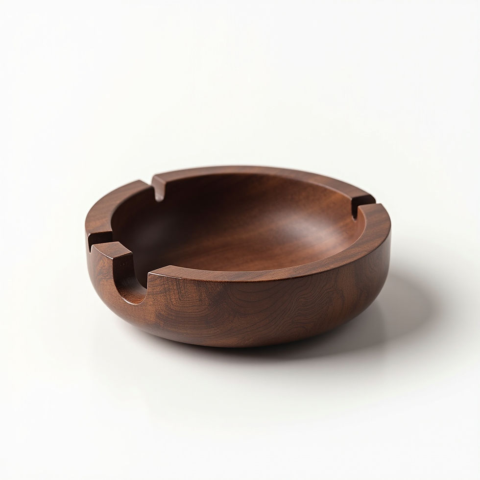 Polished Walnut Ashtray