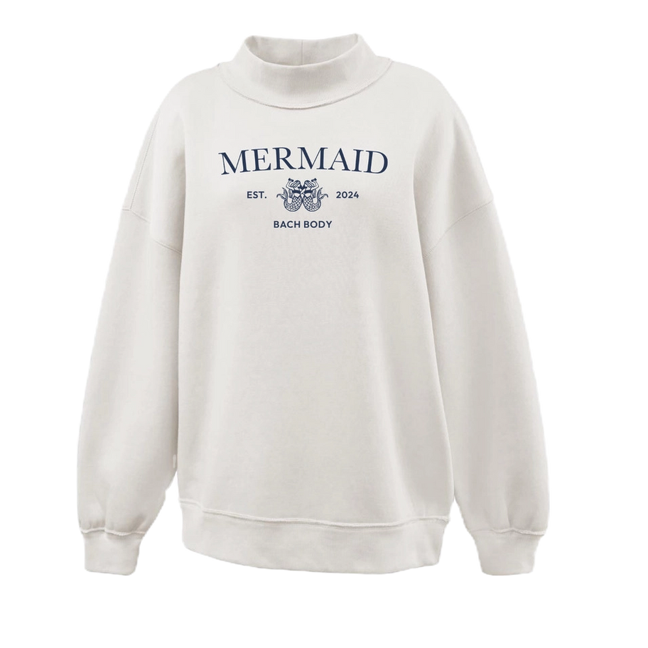Bach Body Mermaid bachelorette sweatshirt — embroidered crewneck keepsake for the bridal party