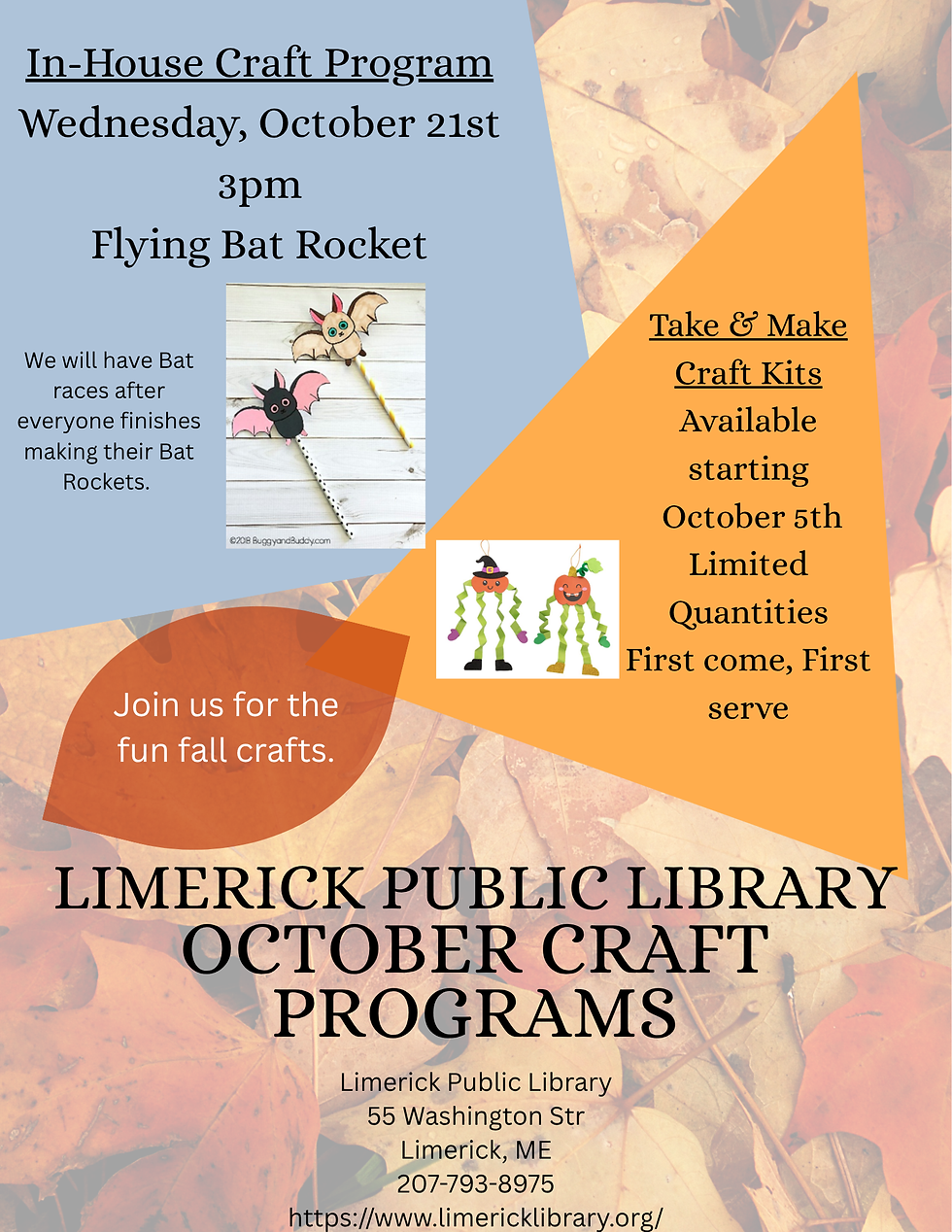 In-House Craft - Wednesday, October 21st 3pm - Flying Bat Rocket