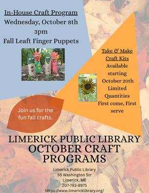 October Craft Programs