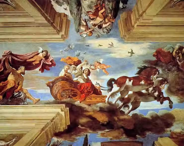 Aurora - Soffitto affrescato - 1621 Dipinto del Guercino