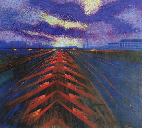 "Lampi". Quadro di Luigi Russolo.