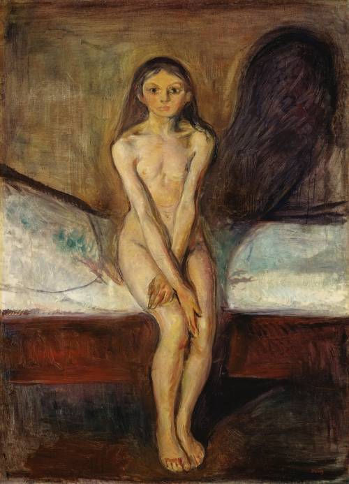 L'immagine raffigura La perdita dell'innocenza di Edvard Munch - 1893