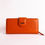 Миниатюра: Голямо оранжево дамско портмоне от естествена кожа GRANDE