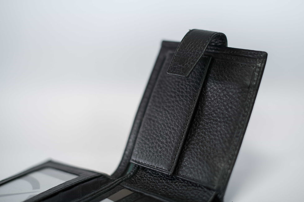 Миниатюра: Елегантен мъжки портфейл със странично закопчаване GRANDE от естествена кожа