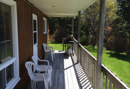 patio at the Two Bedroom Chalet with Garden View