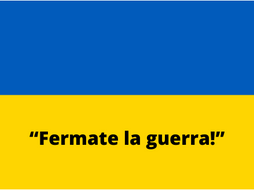 “FERMATE LA GUERRA” IL MESSAGGIO D’AIUTO IN SEI DIVERSE LINGUE 
