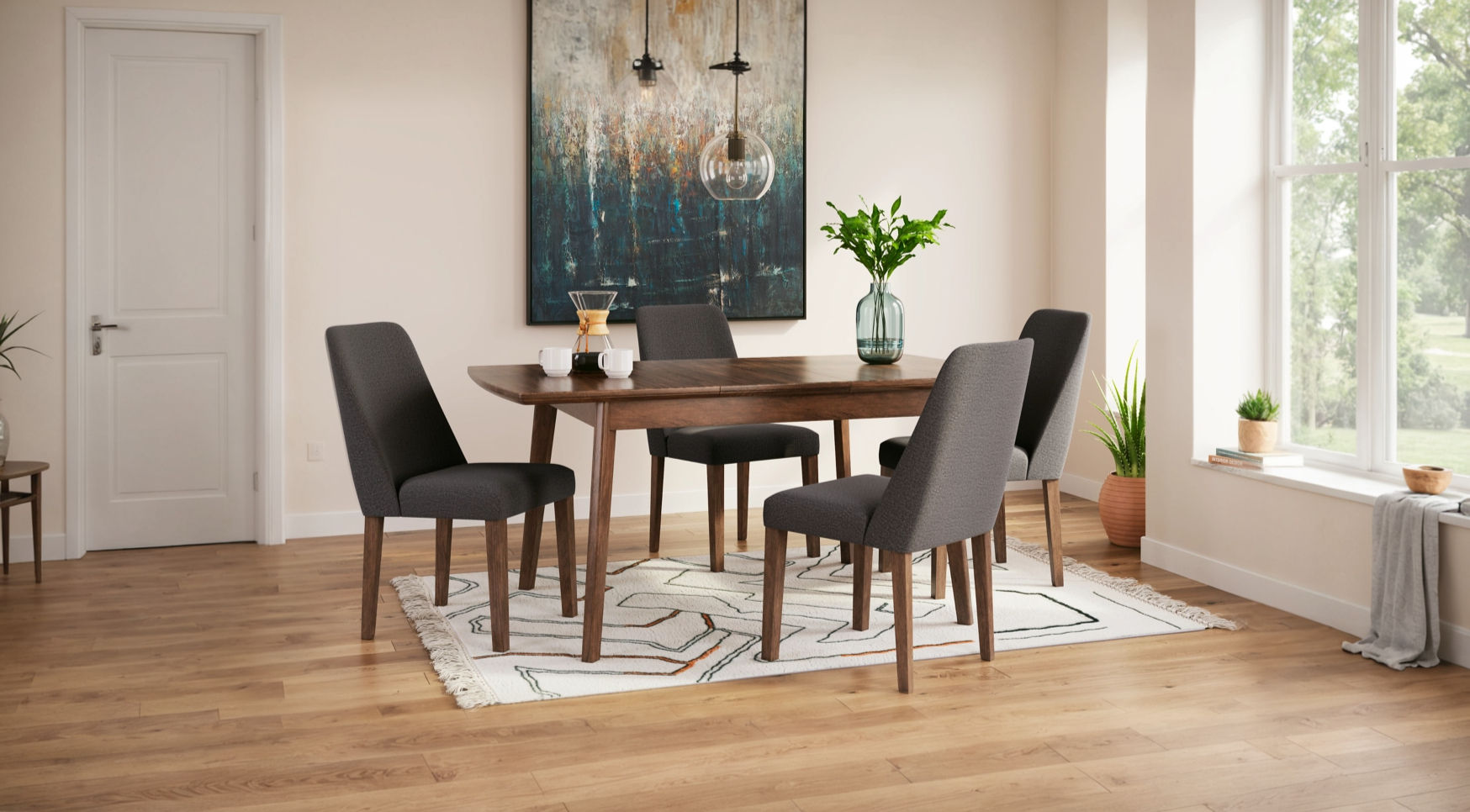 Lyncott RECT DRM Butterfly EXT Table with 4 chairs