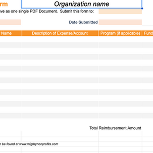 Streamline Your Nonprofit's Reimbursement Process with Our Customizable Form Template