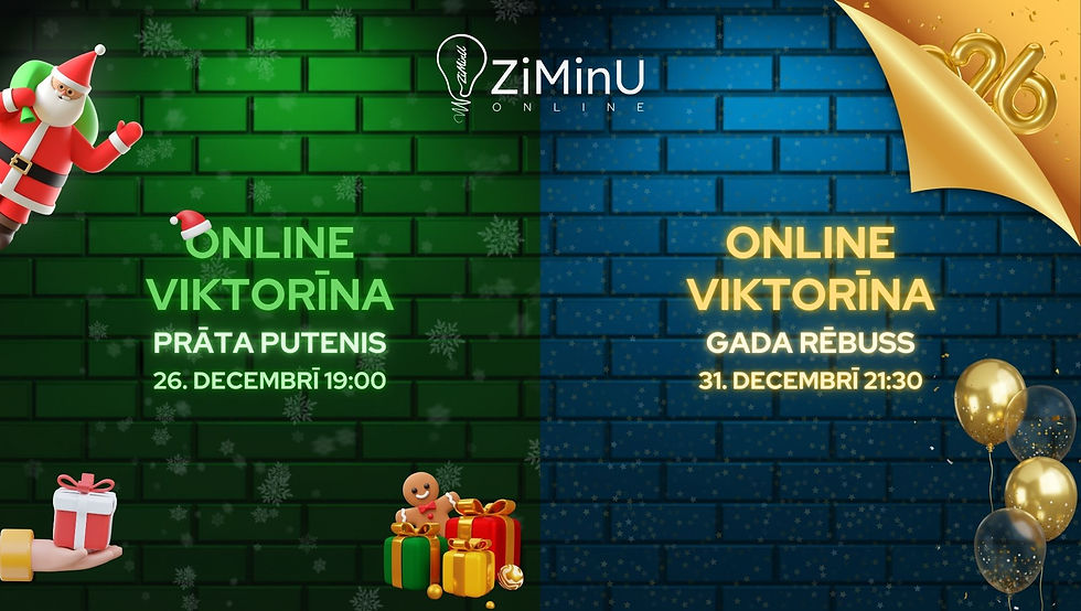 Svētku vakari, kas paliek atmiņā - ZiMinU online spēles Ziemassvētkos un Vecgada vakarā