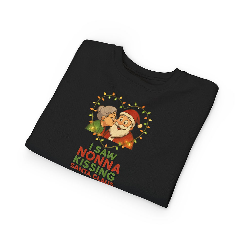 Thumbnail: Nonna Kissing Santa Claus Toddler Sweatshirt