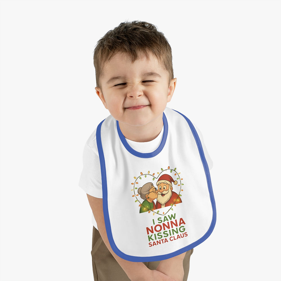 Thumbnail: I saw Nonna kissing Santa Claus bib