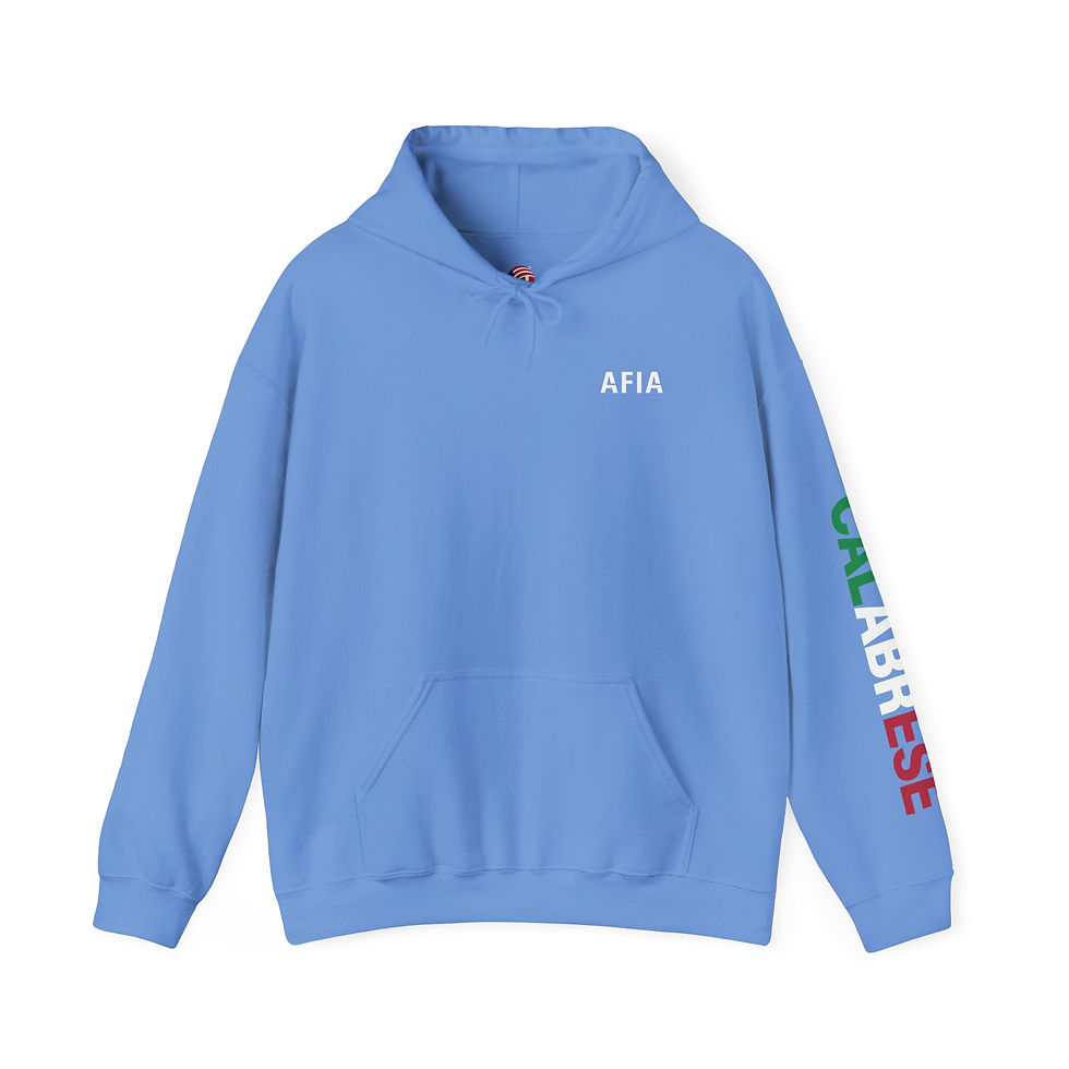 Thumbnail: AFIA front logo, Calabrese sleeve Hooded Sweatshirt - Unisex