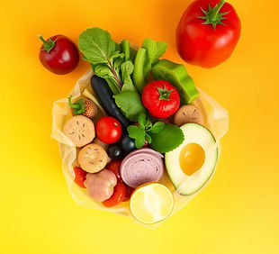 brightly coloured background with healthy food in the middle.jpg