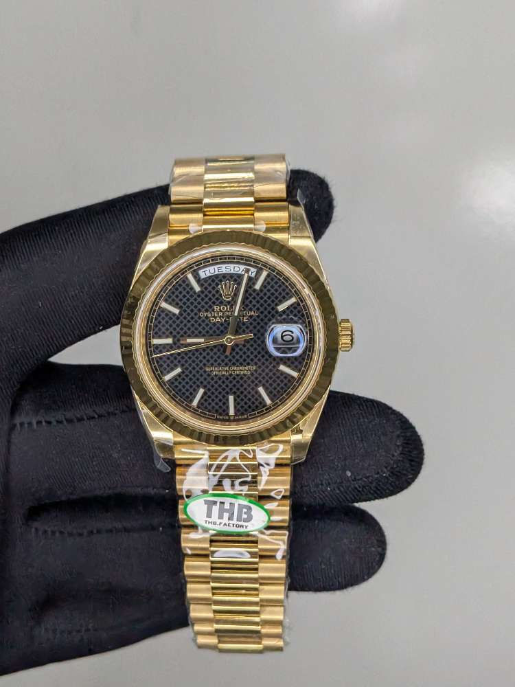 Thumbnail: Day Date THB V3 DD 3255  205 Grams Black Dial