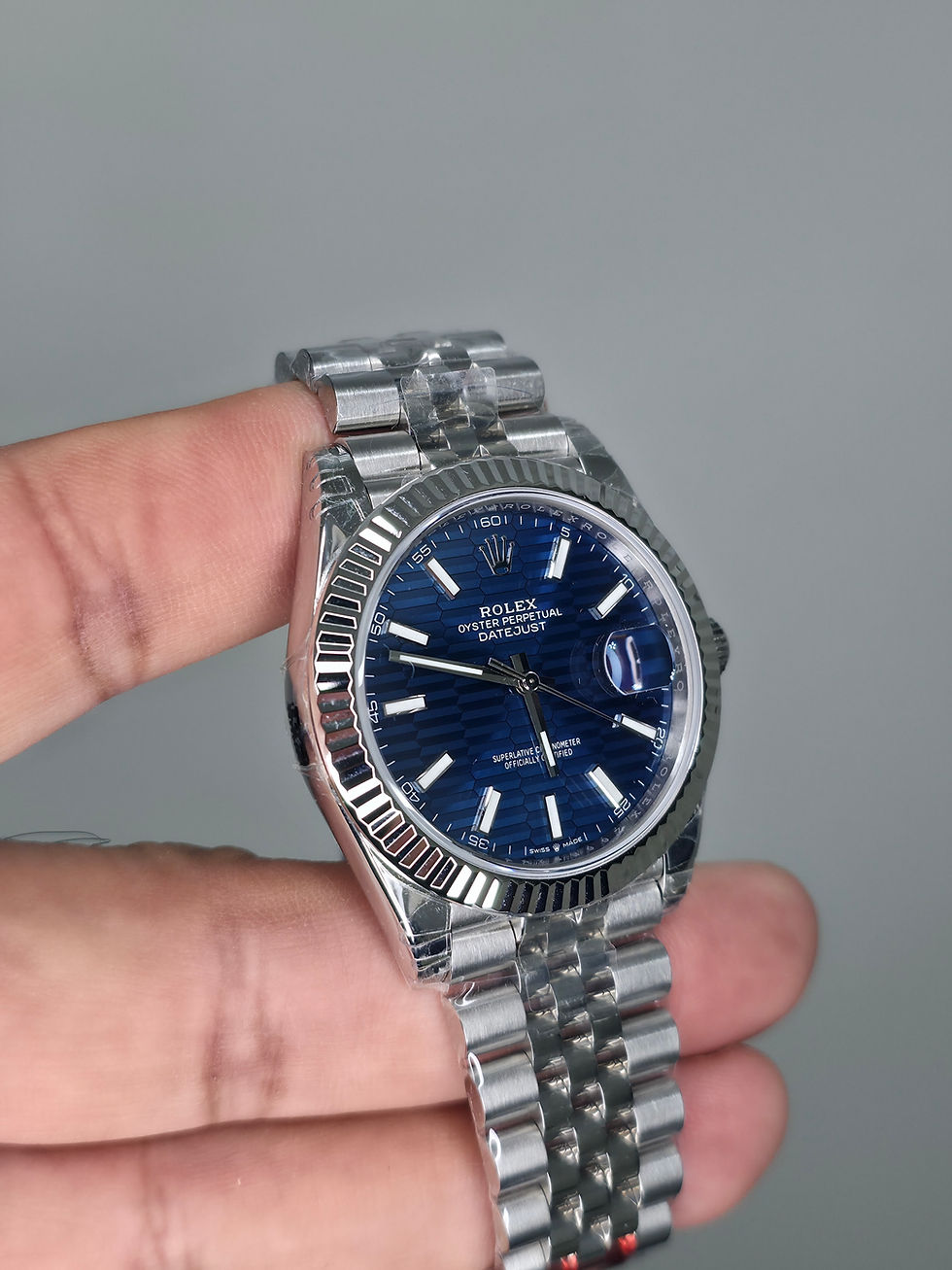 Thumbnail: Date Just 41 Motif Blue VSF 3235 v2
