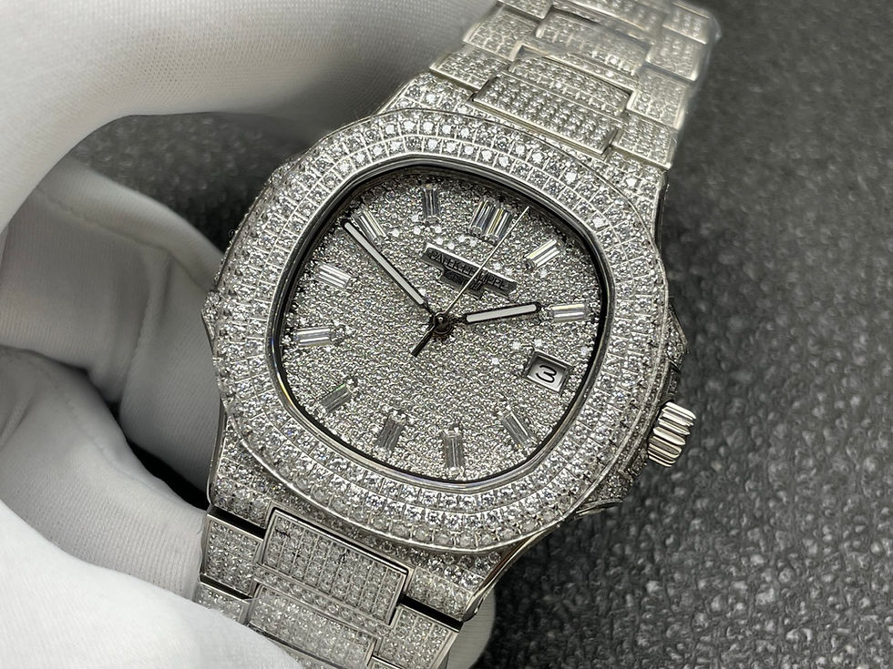 Thumbnail: Nautilus 5711 Iced- High Clarity Stones 