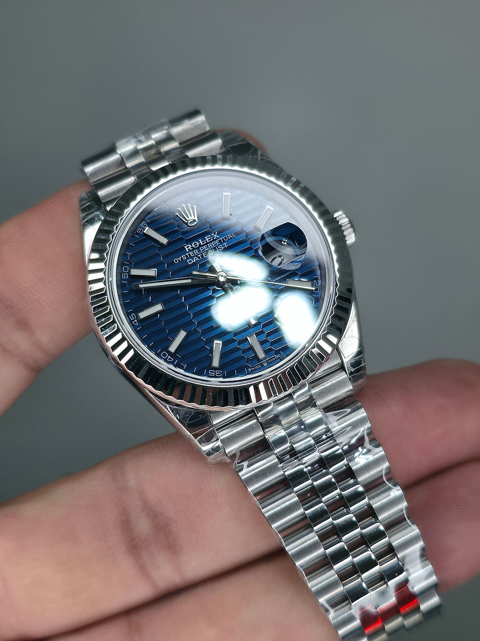Thumbnail: Date Just 41 Motif Blue VSF 3235 v2