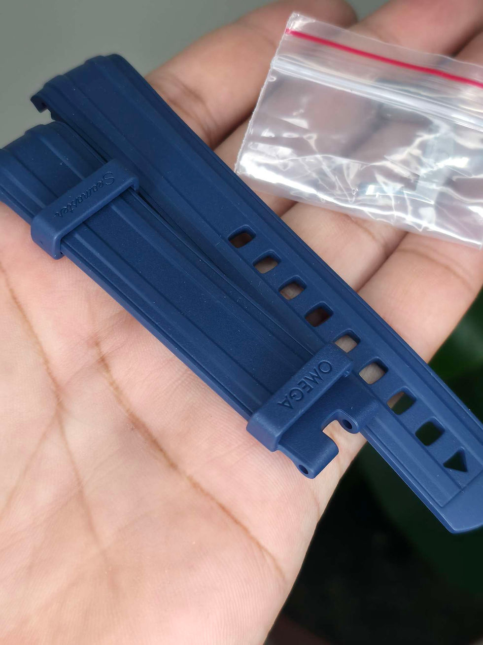 Thumbnail: Seamaster Rubber strap Blue 20mm Lugs 