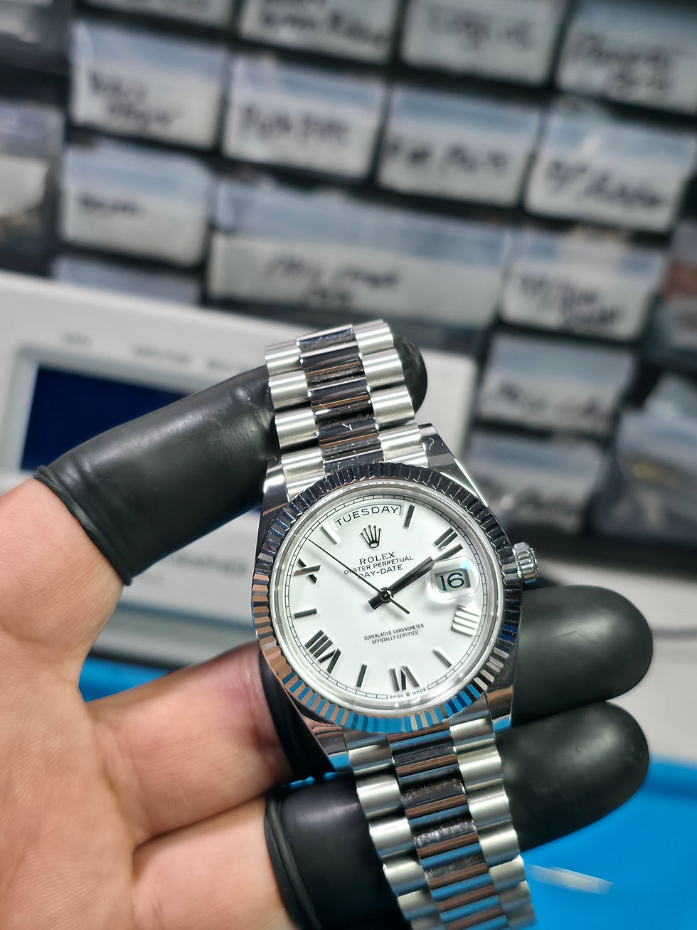 Thumbnail: Day Date THB V3 DD 3255 220 Grams Display piece  White Dial