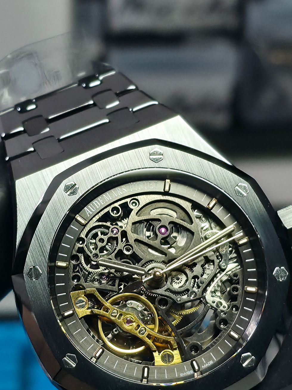 Thumbnail: Royal Oak Skeleton 15407 Black Ceramic