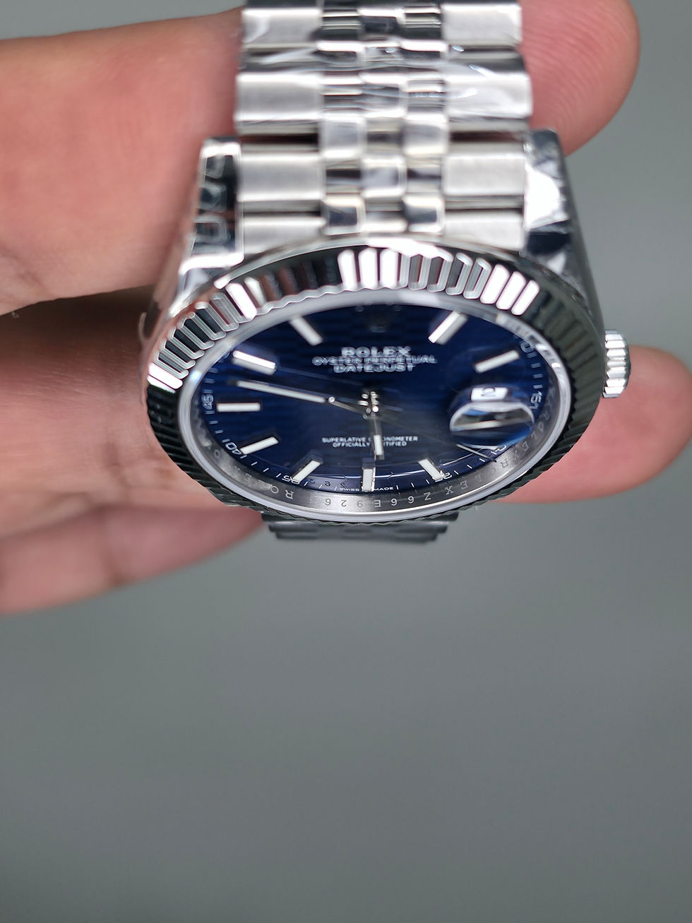 Thumbnail: Date Just 41 Motif Blue VSF 3235 v2