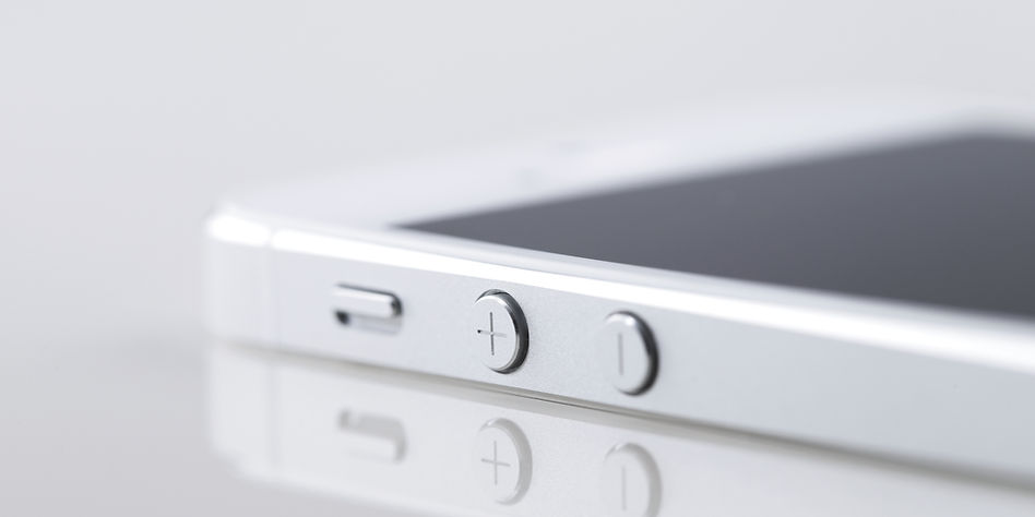 Botões de smartphone em close-up