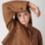 Thumbnail: June jacket in Cappuccino Brown by Floria Collective detail view on model