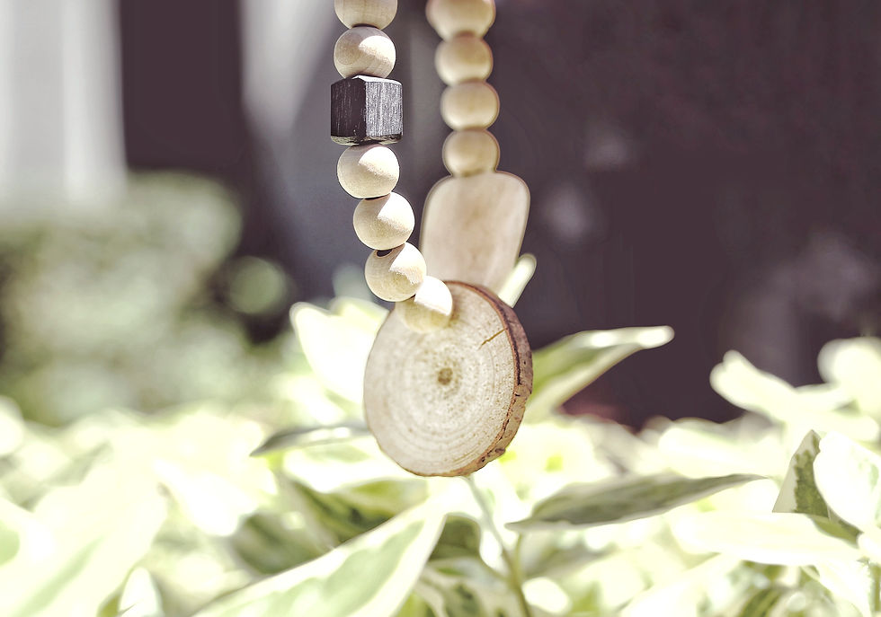 Thumbnail: Special Ivory Agate Raw Wood Plate Bracelet