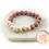 Thumbnail: Matt frosted Gemstone Wood Lava Bracelet