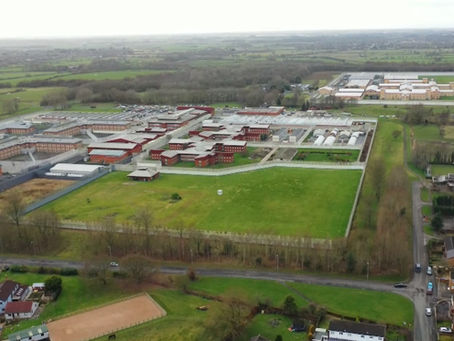 Aerial view of current prisons at Ulnes Walton