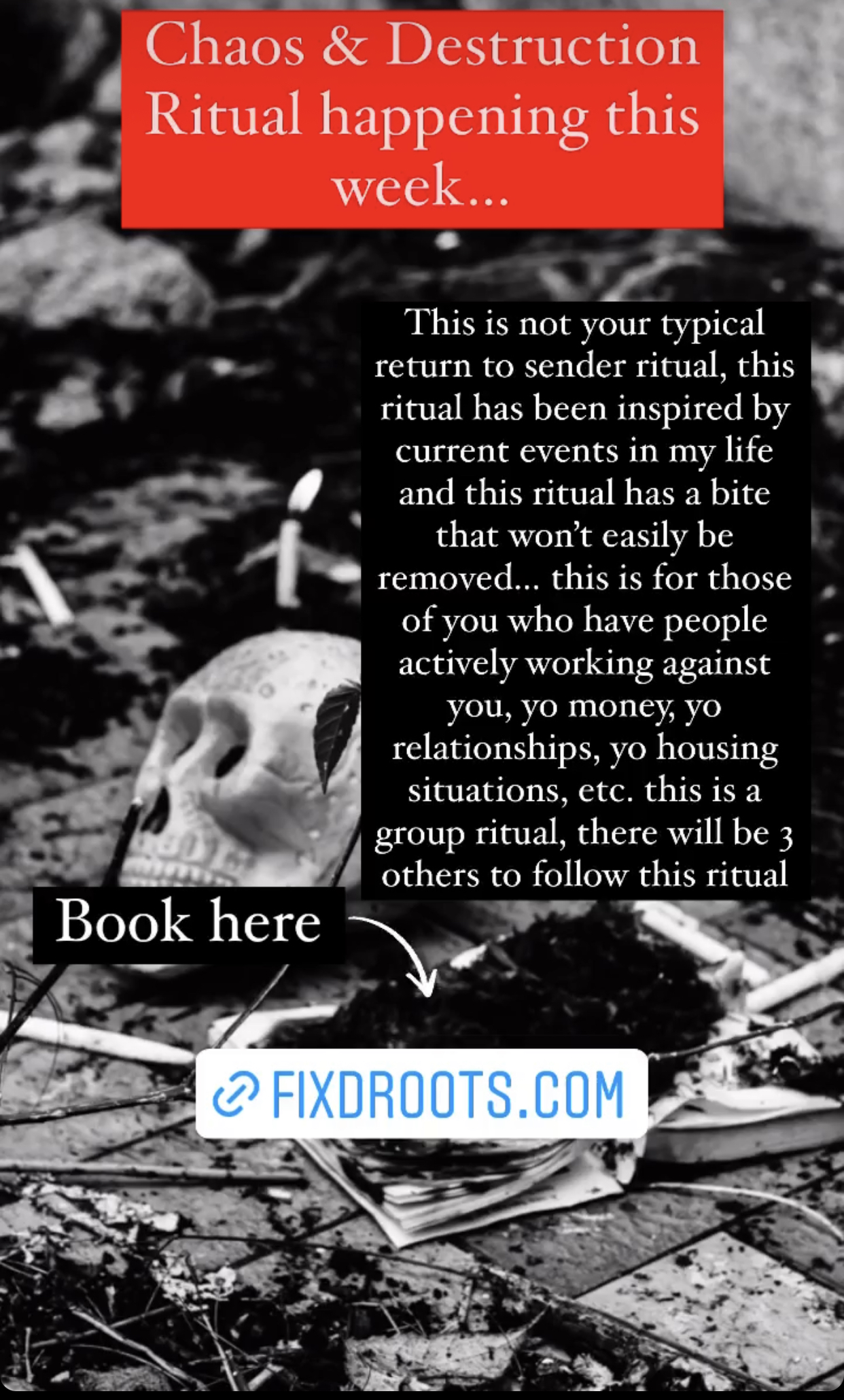 Chaos & Destruction Ritual for your enemies content media