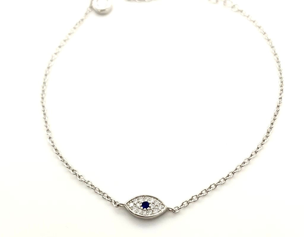 Delicate thin eye bracelet