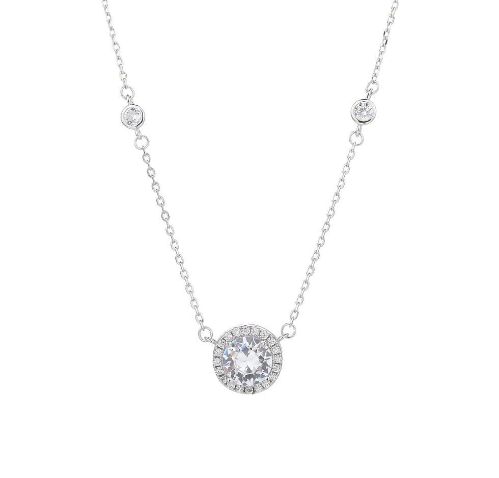 New stone solitaire necklace