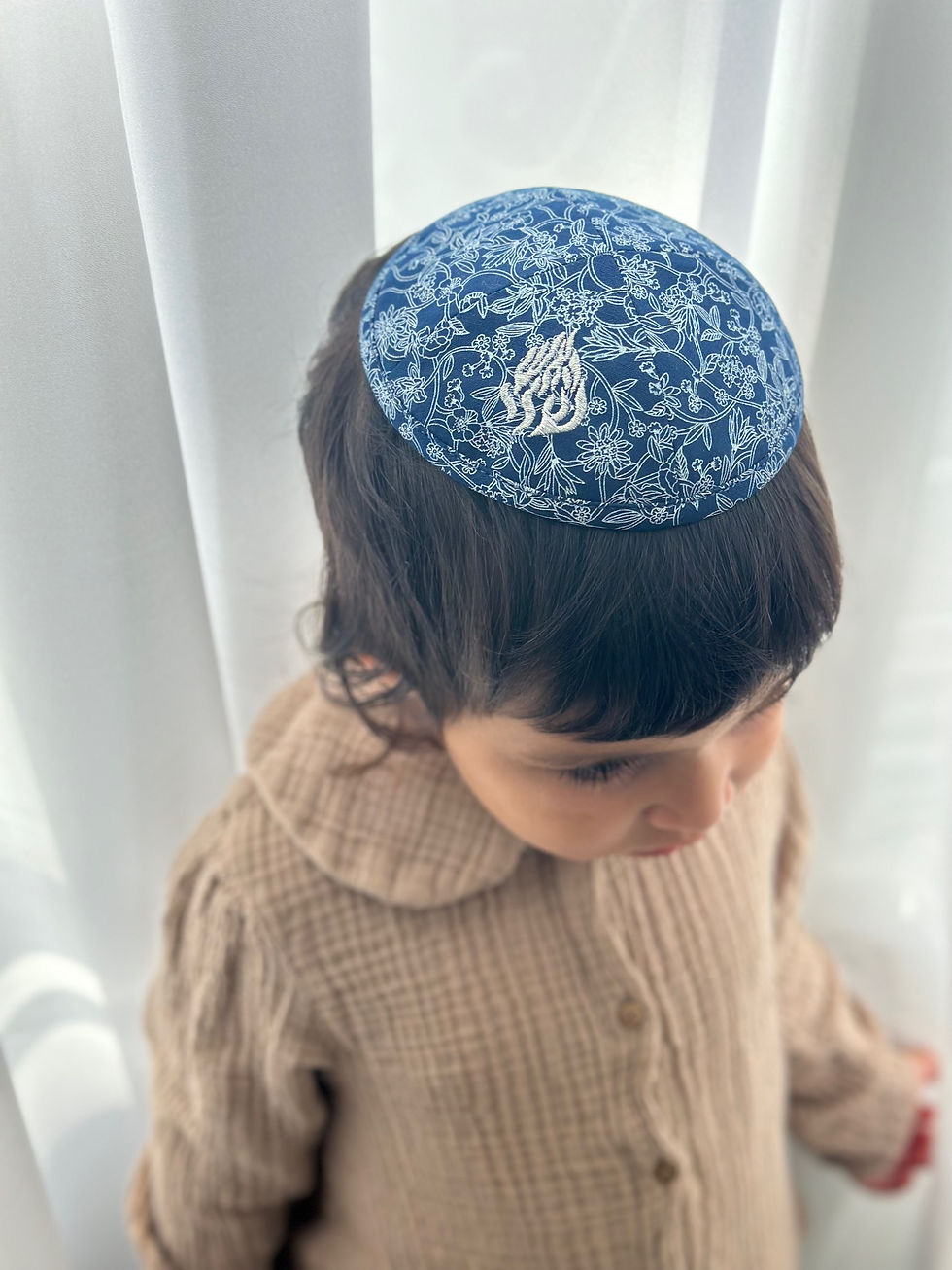 תמונה ממוזערת: כיפה עיטורים כחולה האש שלי