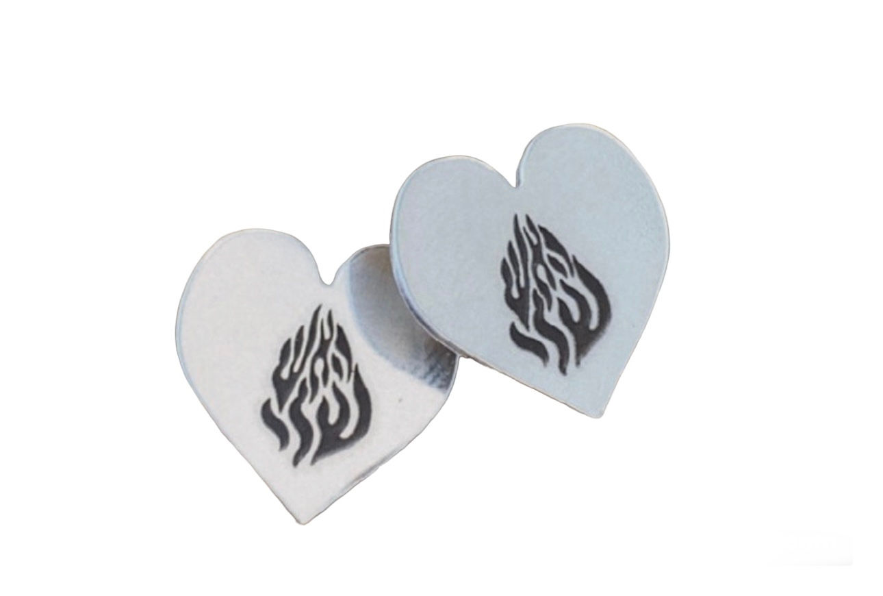 My fire heart earrings