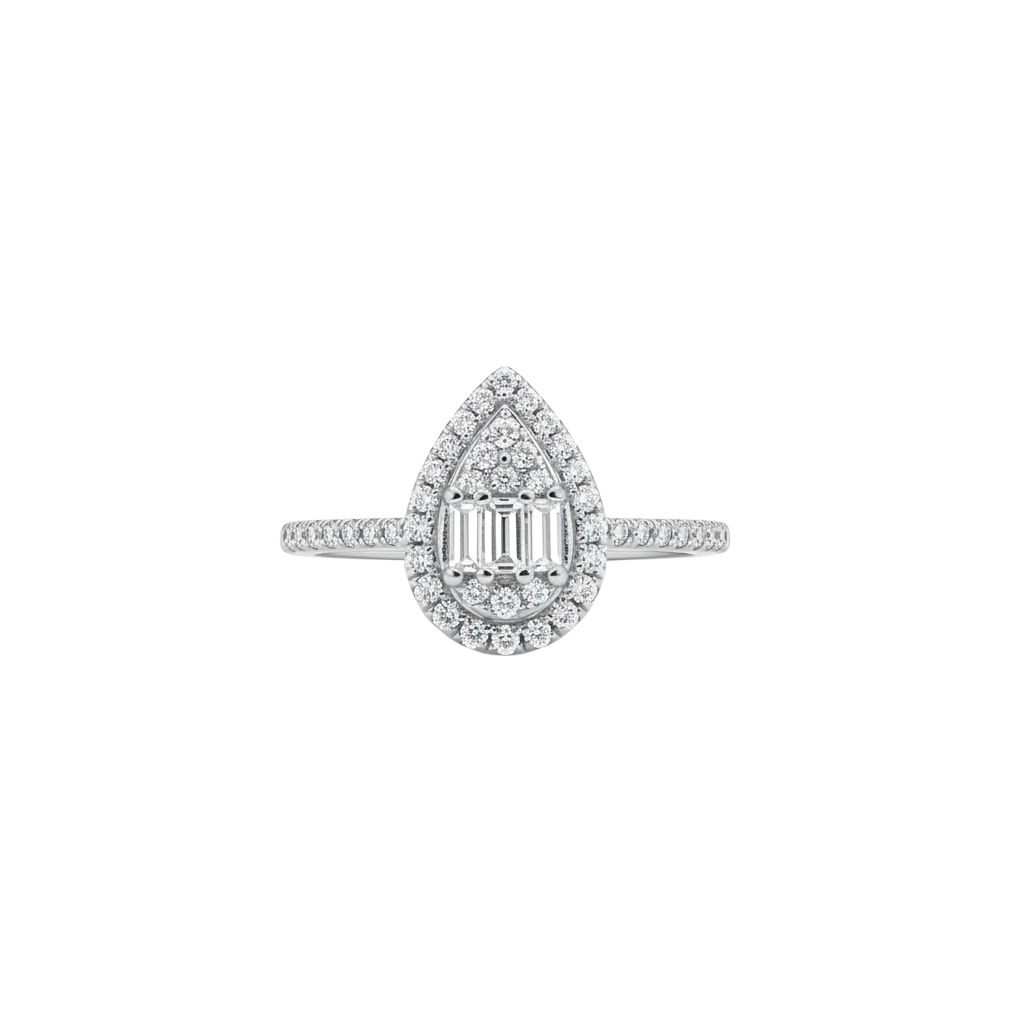 טבעת טיפה משובצת אור