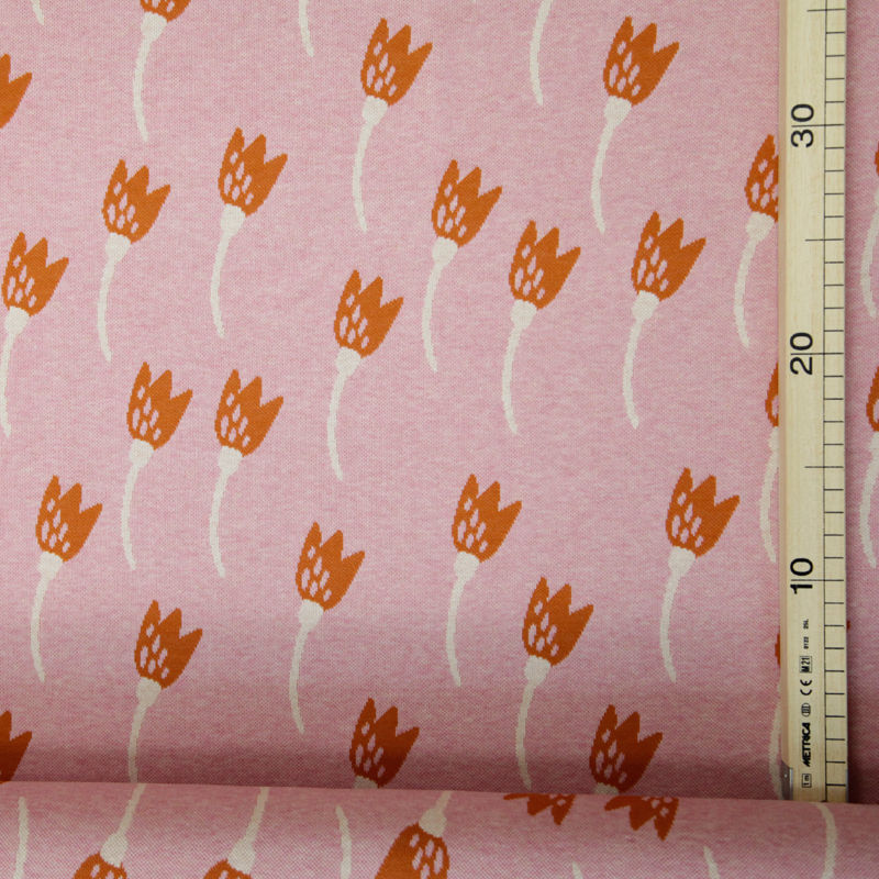 Bio-Jacquard, Tulpen rosa