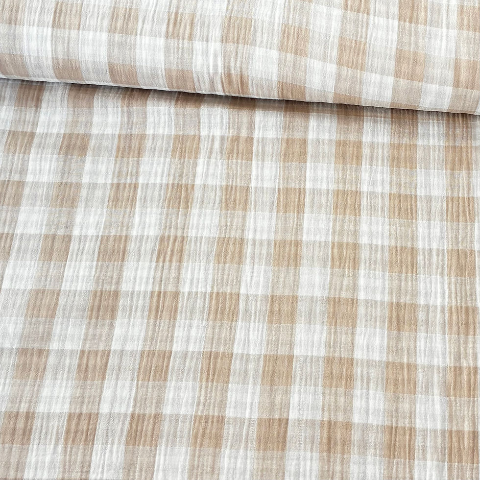 Miniaturbild: Musselin, doppelseitig, beige