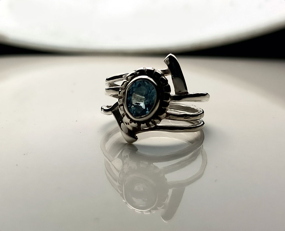 Thumbnail: Deep Blue Aquamarine Ring 1 – Santa Maria Color (Limited Lot)