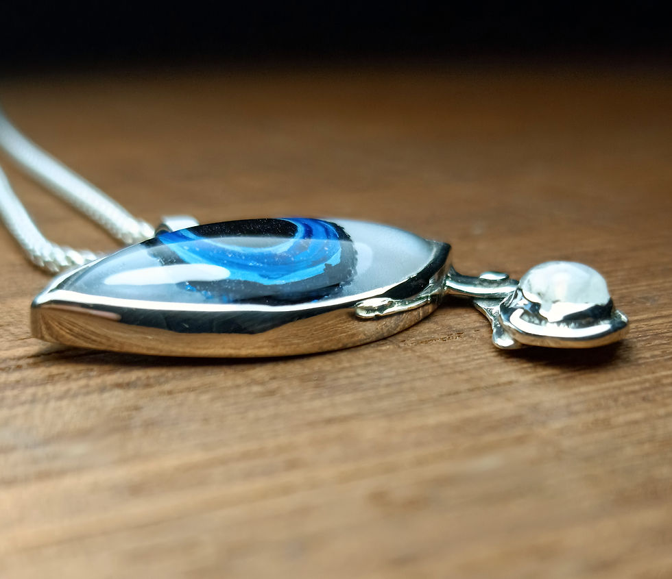 Μικρογραφία: Evil EYE Lacrima (blue) - Charm Pendant - Silver 925°