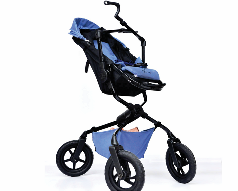 Baby stroller for parents in a wheelchair situation