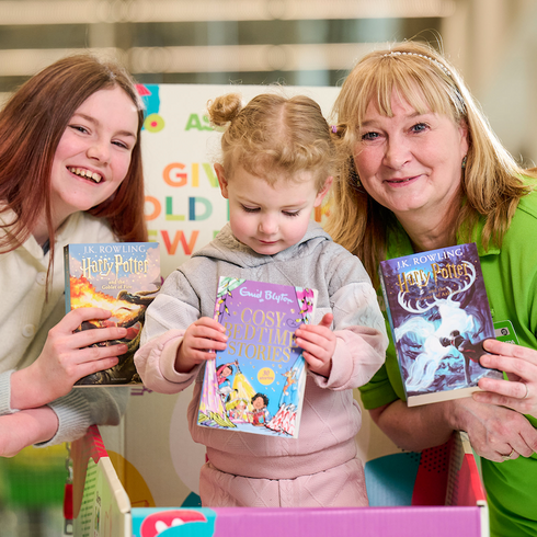 Asda "Free the Books" initiative, in partnership with The Children's Book Project, to help donate used books  