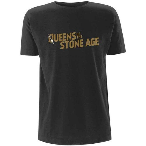Queens Of The Stone Age - Metallic Text Logo - Unisex T-Shirt