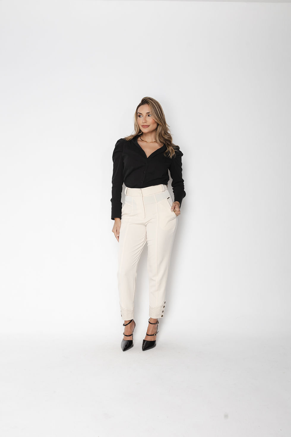 Miniatura: Calça Clara Arruda Belton Barra Persponto 10188