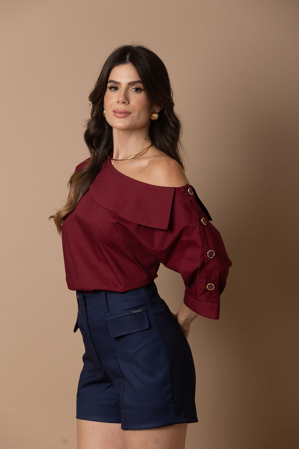 Miniatura: Blusa Clara Arruda Tricoline Detalhe Botões 201108