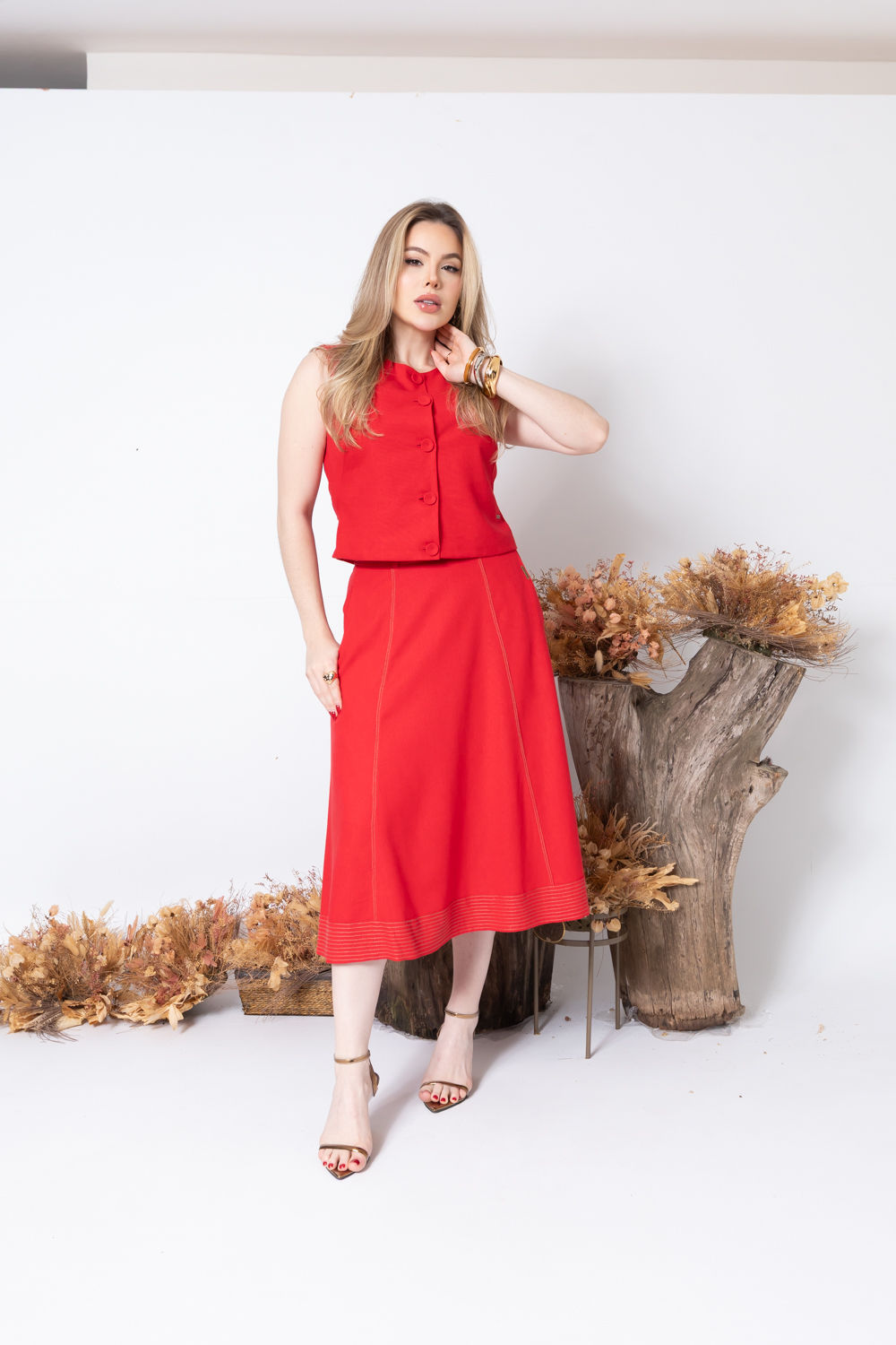 Colete Clara Arruda Linho Soft Botões201062