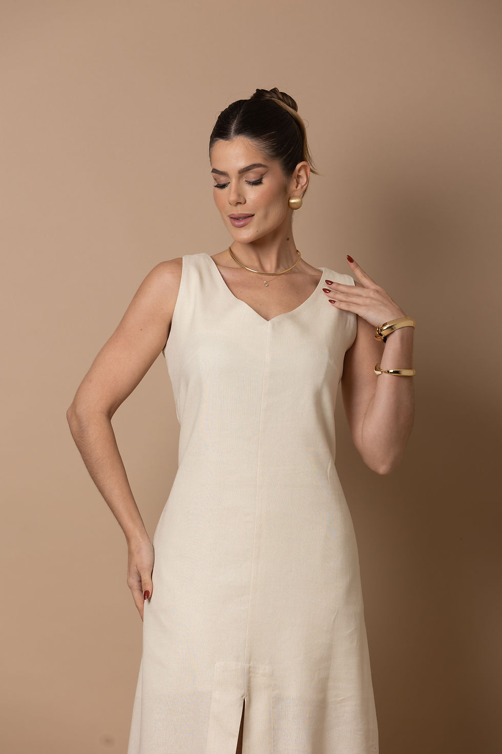 Miniatura: Vestido Midi Clara Arruda Linho Soft 501012
