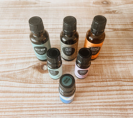 What essential oils are used in your products?