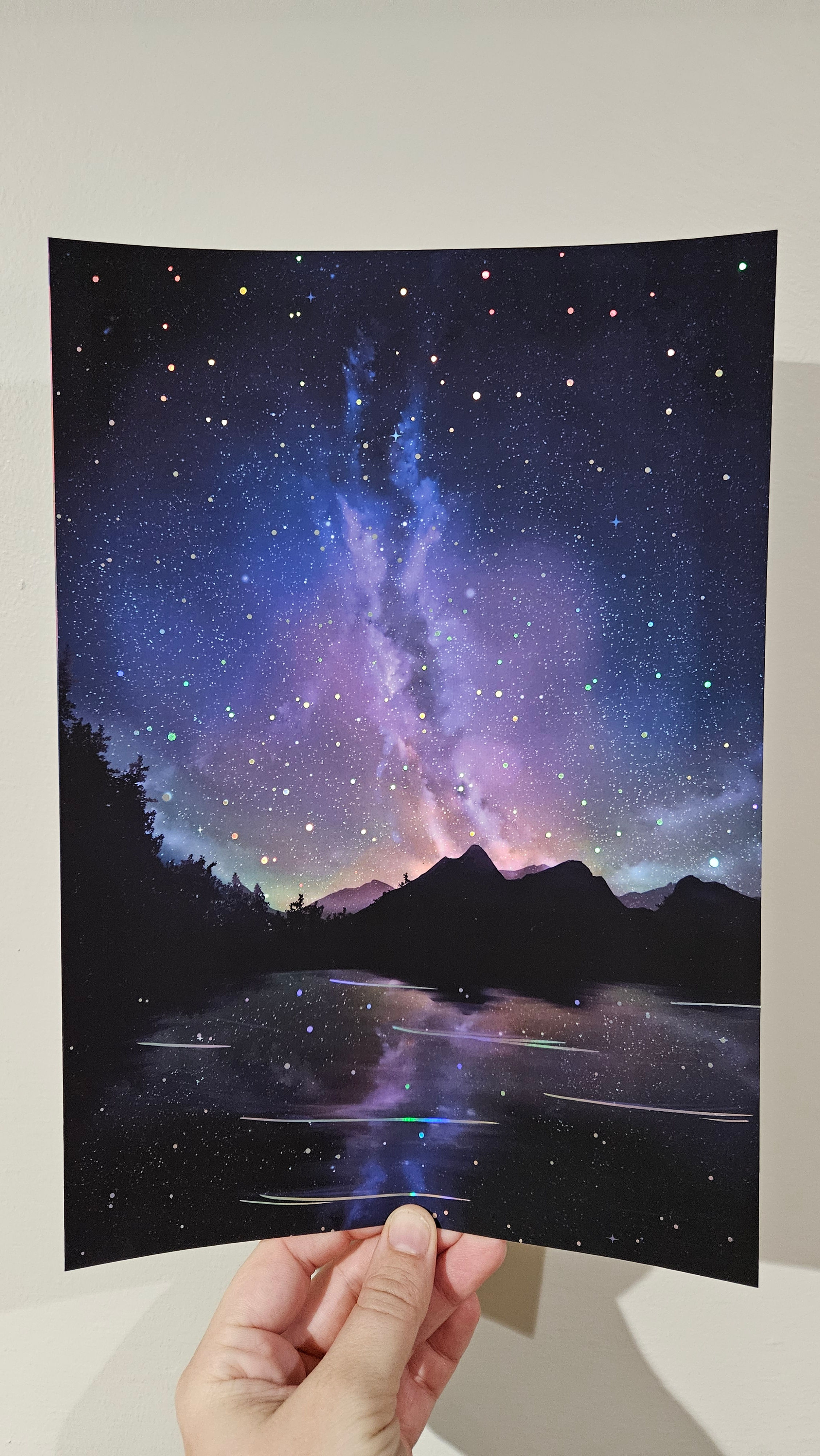 Starry Night Holographic Foil Print